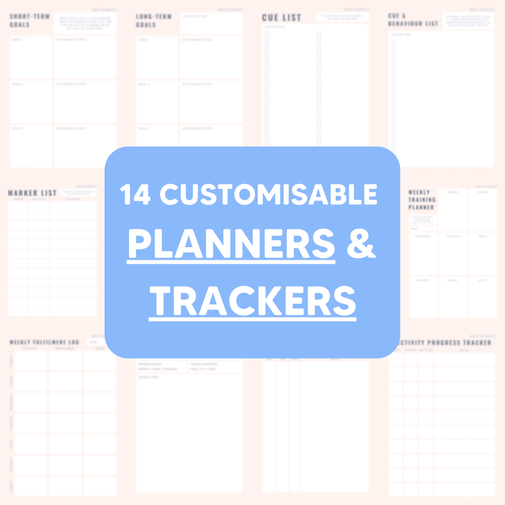 Back to Basics: Dog Training Planner