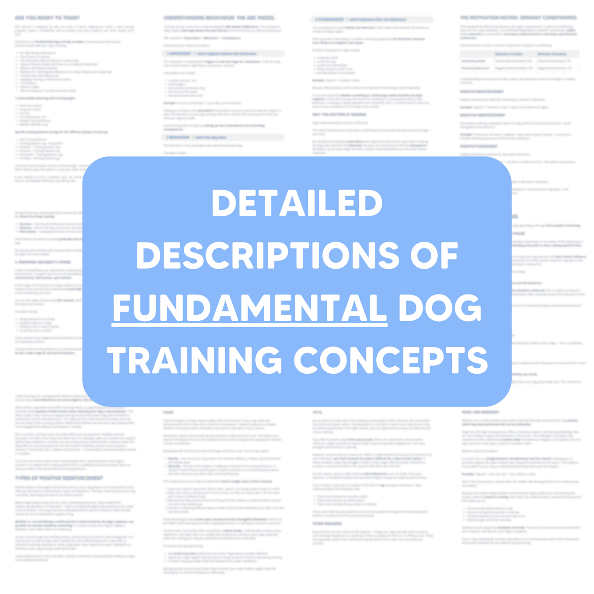 Back to Basics: Dog Training Planner